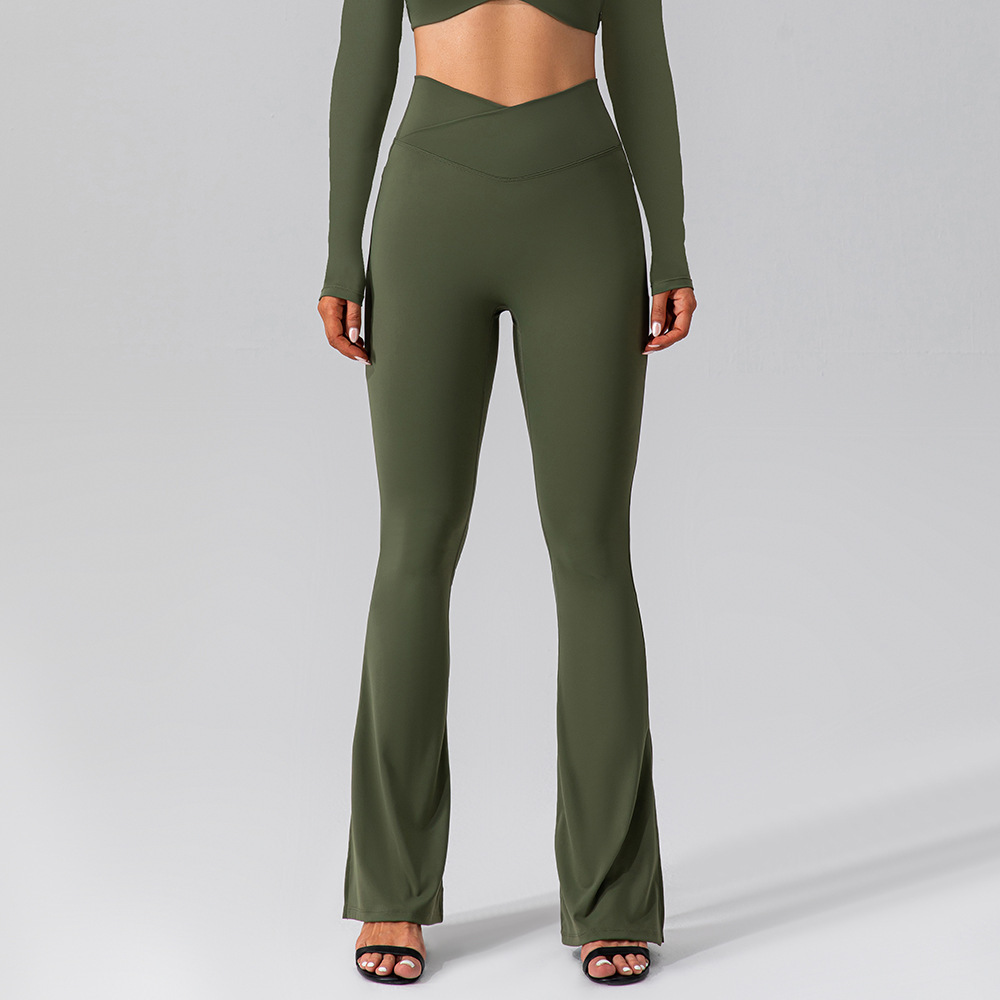 Stretch Yoga Bell-bottom Pants - Image 3