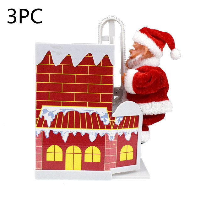 Electric Climbing Chimney Santa Claus Christmas Decoration Figurine Ornament Family New Year Party Santa Claus New Year Gift - Image 9