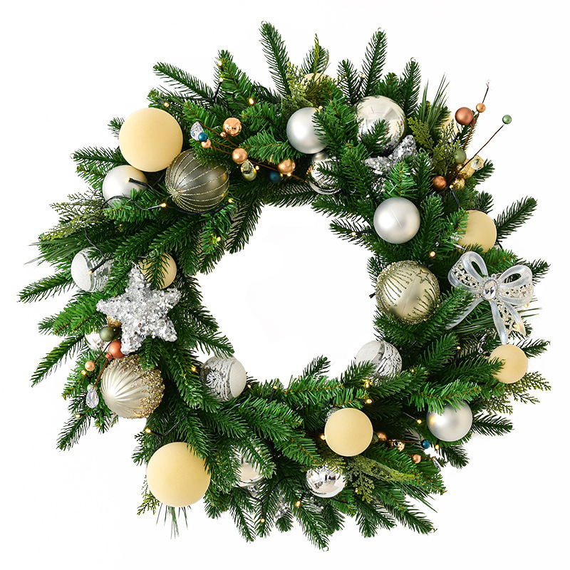60cm Pine Leaf Christmas Garland Door Ornaments — изображение 4