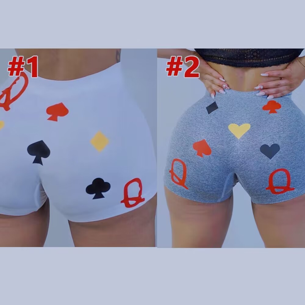 Women's Skinny Print Shorts Yoga Pants – Bild 2