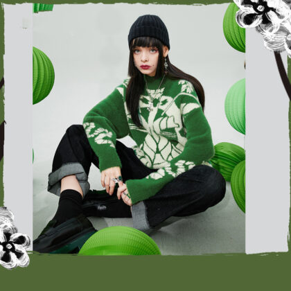 Loose Round Neck Lazy Style Outer Wear Long-sleeved Sweater