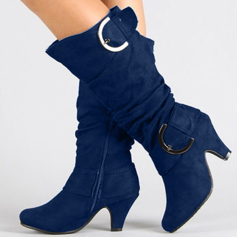 Fashion Brushed Velvet Spring And Autumn Women's Boots - Image 7