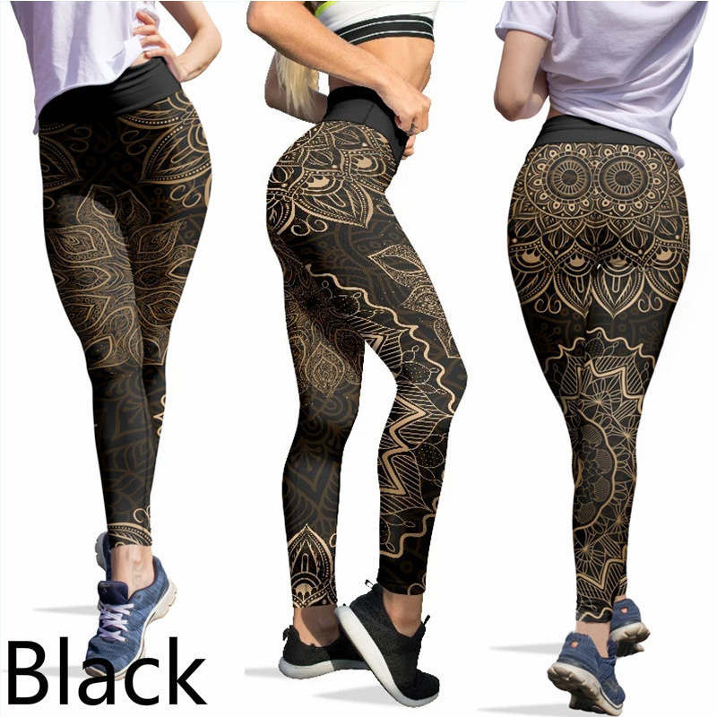 Slim-fit Printed Trousers Yoga Pants — изображение 4