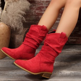 Pointed Suede Boots For Women - Image 7