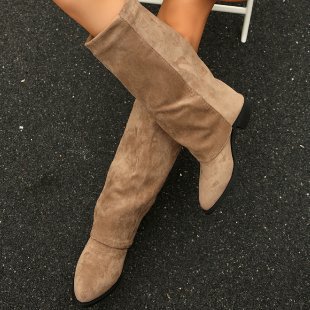 Chunky Heel Cowboy Boot Plus Size Knight Frye Boot - Image 8