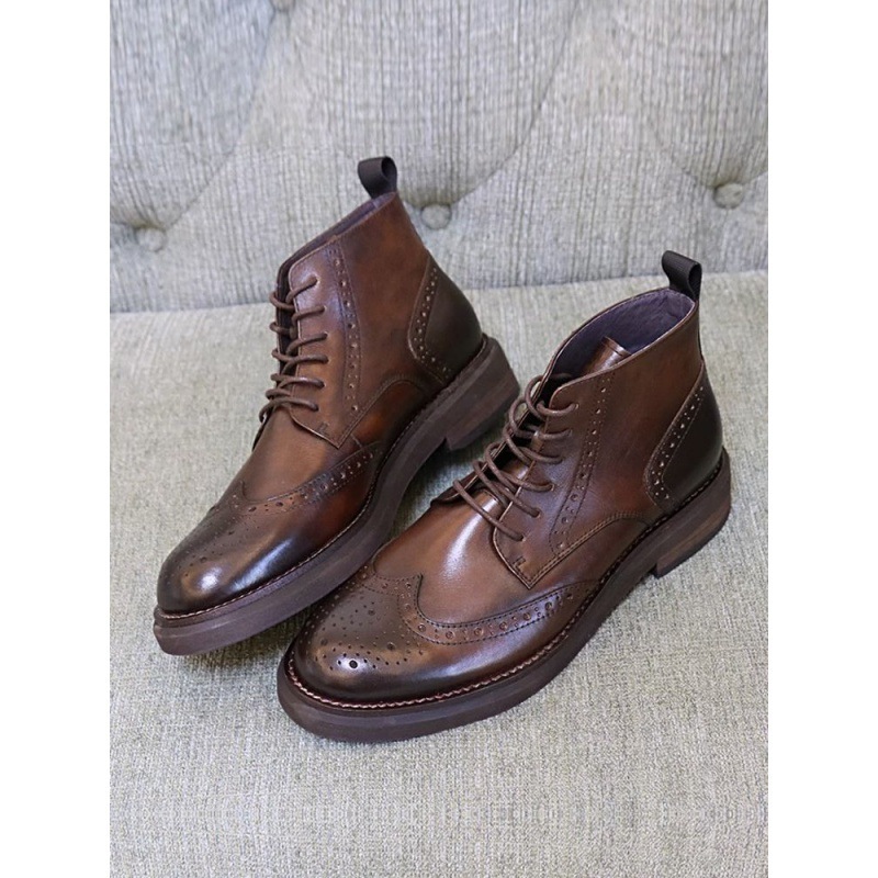 Trendy Casual Platform Leather Boots - Image 3