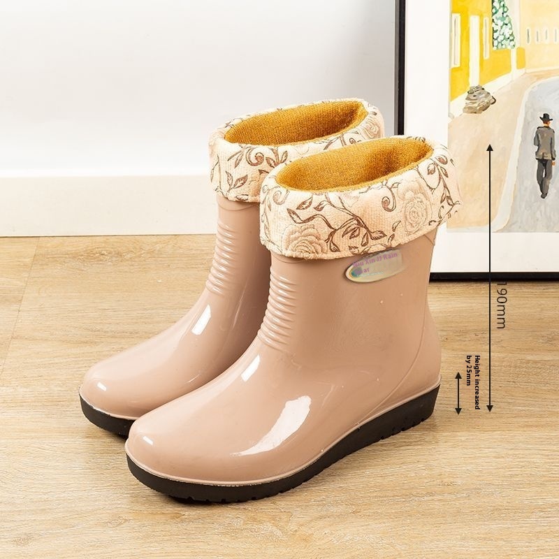 Women's Casual Rain Boots Middle Tube Non-slip - Image 10