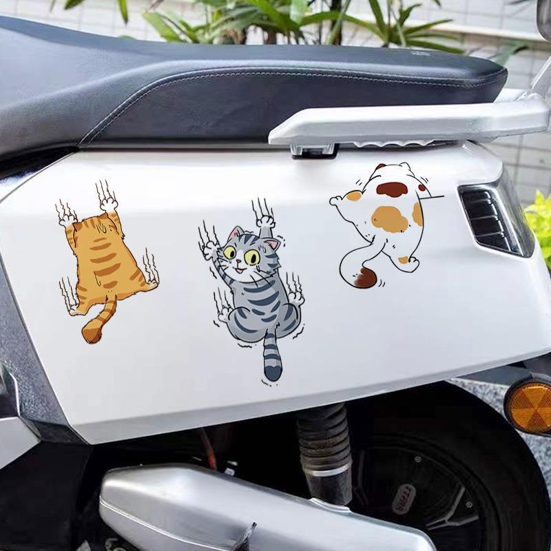 Personalized Cat Cartoon Car Doctor Blade Cover Sticker Suit — изображение 5