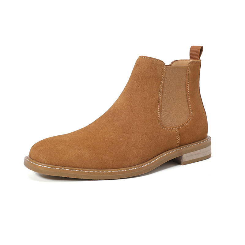 Chelsea Boots Men's Slip-on Fashionable Boots Plus Size Suede - Image 2