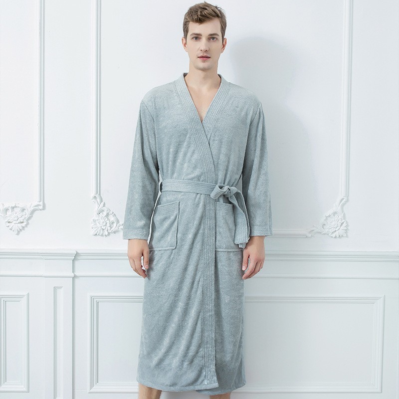 Four Seasons Towel Bathrobe Japanese And Korean Men's Bathrobe Beauty Salon Hotel Same Style Couple Cross-border — изображение 7