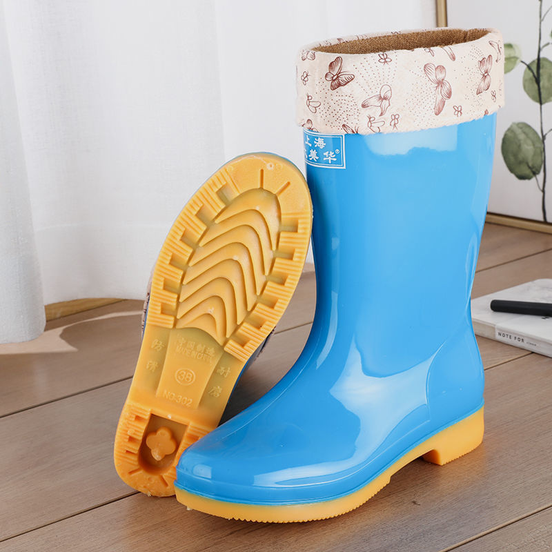 Wool Cotton Warm Non-slip Rain Boots - Image 4