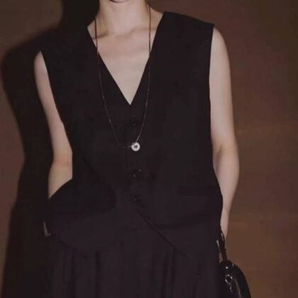 Fashionable High-end Old Money Style Sleeveless Vest Western Style