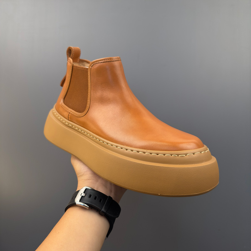 British Style Leather Casual Martin Boots - Image 2