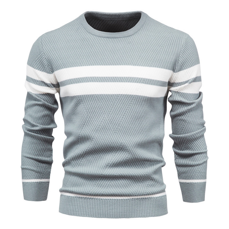 Fashion Casual Striped Men's Sweater - Image 4