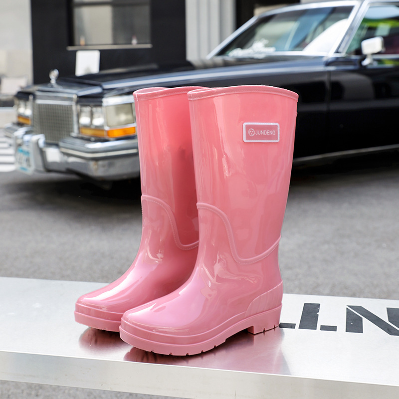 Adult High-top Women's Rain Boots Non-slip Waterproof Kitchen Work PVC Water Shoes Women – Bild 9