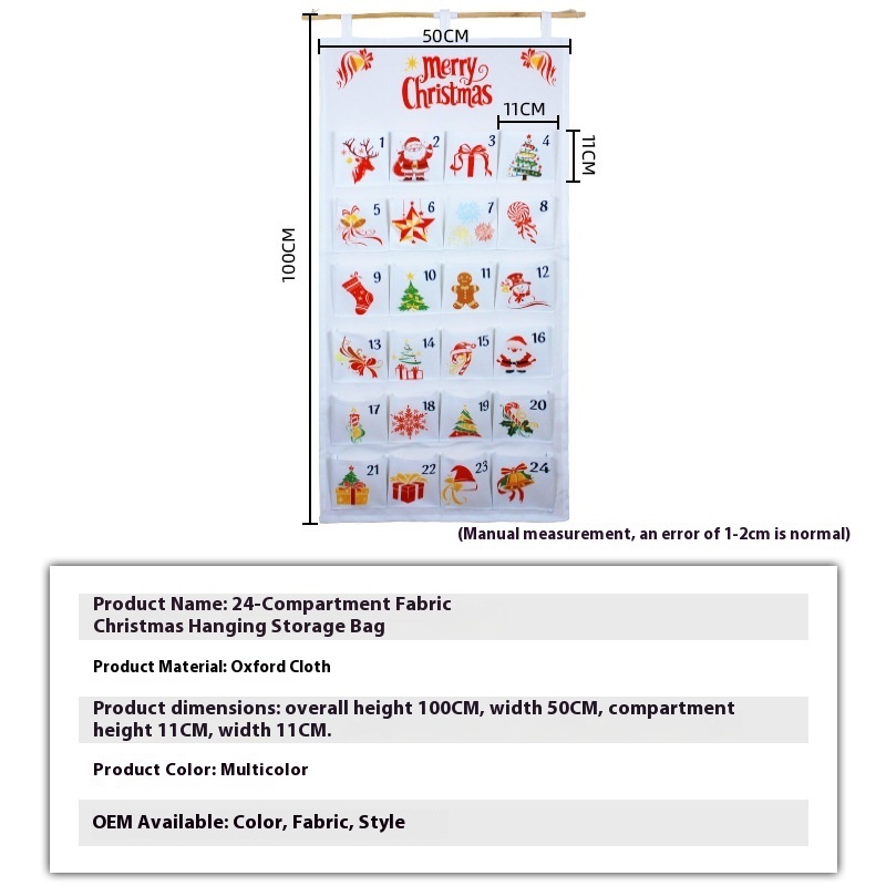 Christmas Hanging Wall Hanging Decoration Style Storage Bag Behind The Door - Image 2