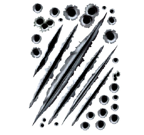 Simulation Bullet Hole Scratches Cover Decorative Car Stickers Cracks Modified 3d Creative Waterproof — изображение 2