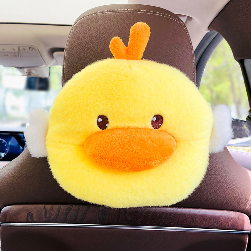 Car Multifunctional Armrest Box Tissue Box Cartoon Plush Cute Car Seat Back Hanging Tissue Box Car Supplies - Image 8