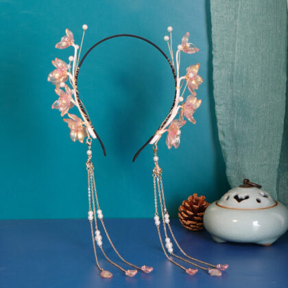 Hanfu Hair Hoop Fairy Versatile Glass Headwear Going Out Net Red Retro Accessories