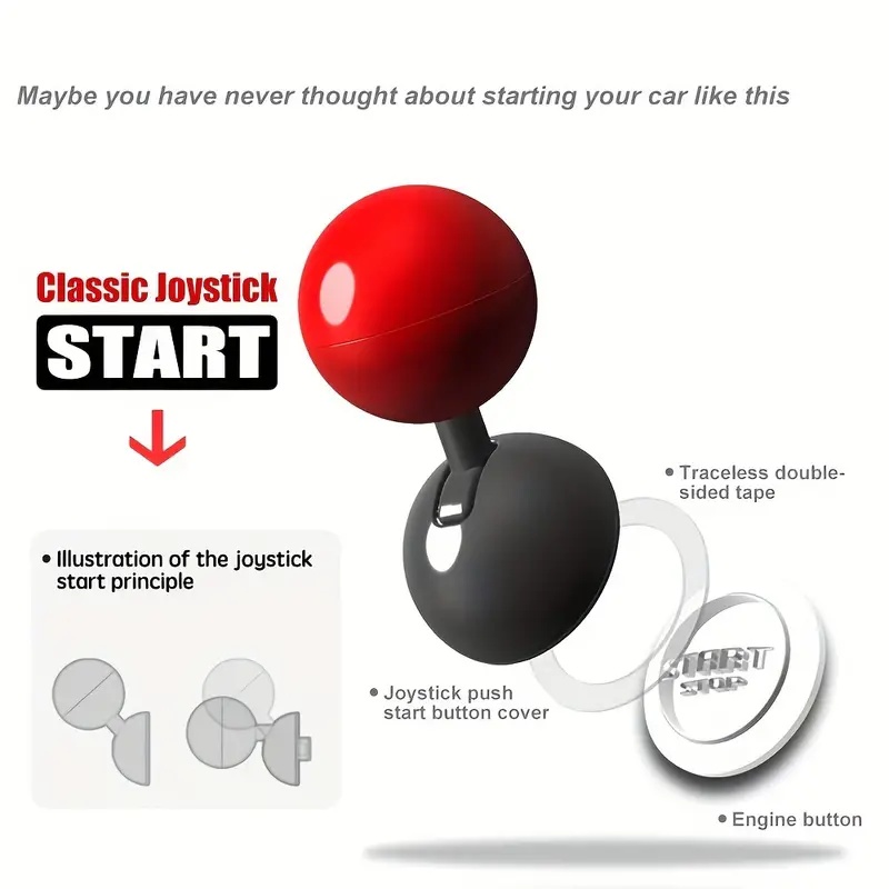 Push Start Button Cover, Joystick Car Engine Start Stop Button Cover Protector, Funny Car Ignition Button Cover Decorations Cool Car Accessories Interior Decor One-Touch Start Button Starter Cover - Image 4