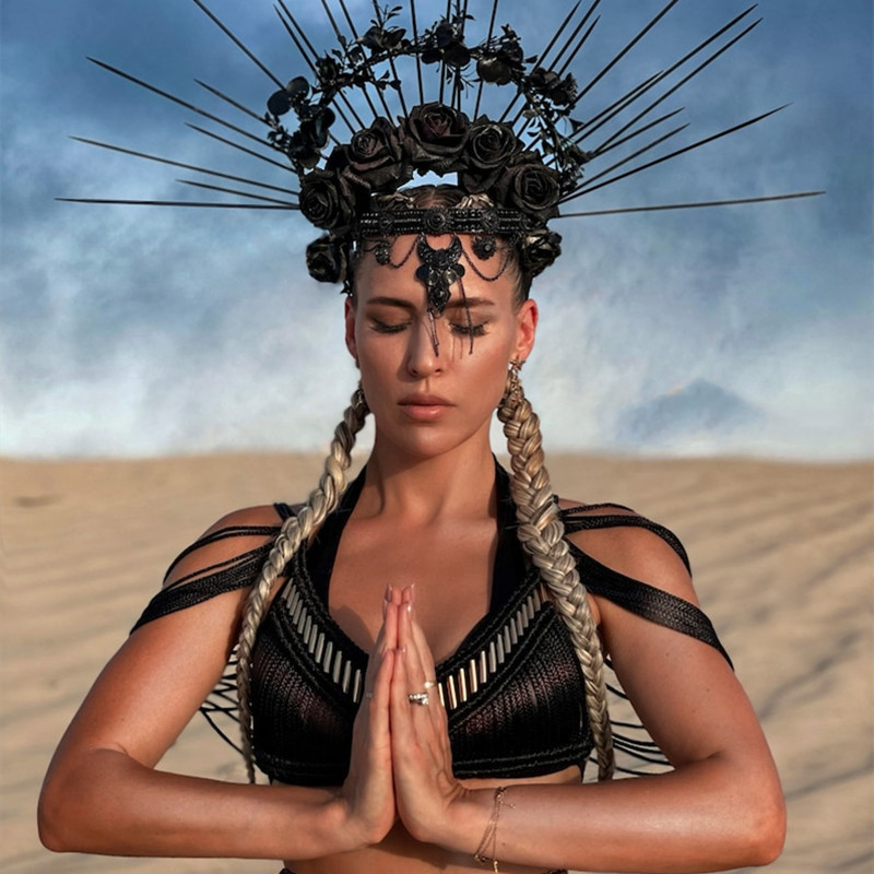 Women's Hand-woven Tassel Dress Creative Beach Travel Sexy Split Chest Wrap – Bild 5