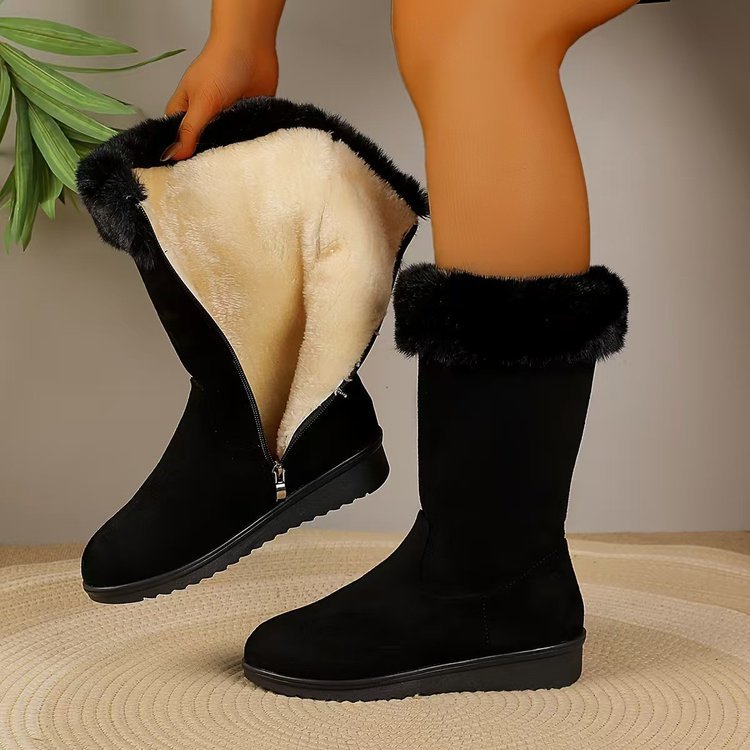Fleece-lined Thickened Mid-calf Versatile Snow Boots — изображение 2