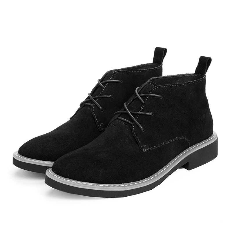 Inner Elevator Shoes Mid-top Men's Boots Cowhide Suede Martin – Bild 5