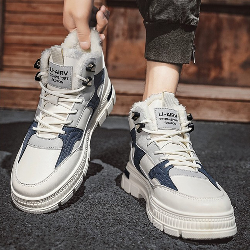 Winter Thickened Velvet Warm Ankle Boots Men Outdoor Subzero Anti-cold Anti-ski Snow Boots Outdoor Casual Walking Running Flat Shoes - Image 2