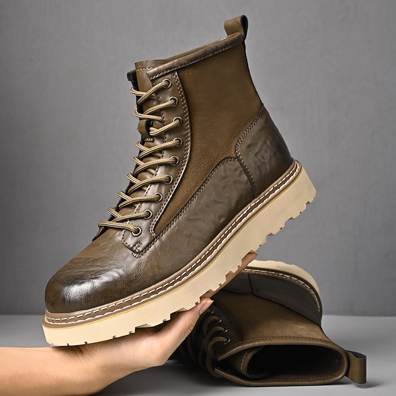 Trend Men's High-top British Style Working Boots - Image 7
