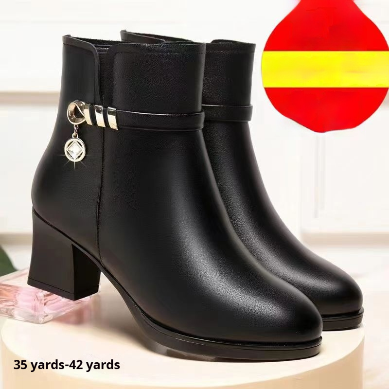 Velvet Thermal Non-slip Middle-aged And Elderly Female Boots - Image 5