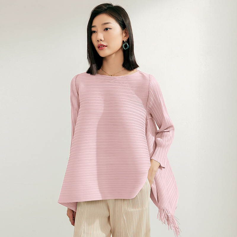 Pleated A- Line Loose Slimming Top - Image 8