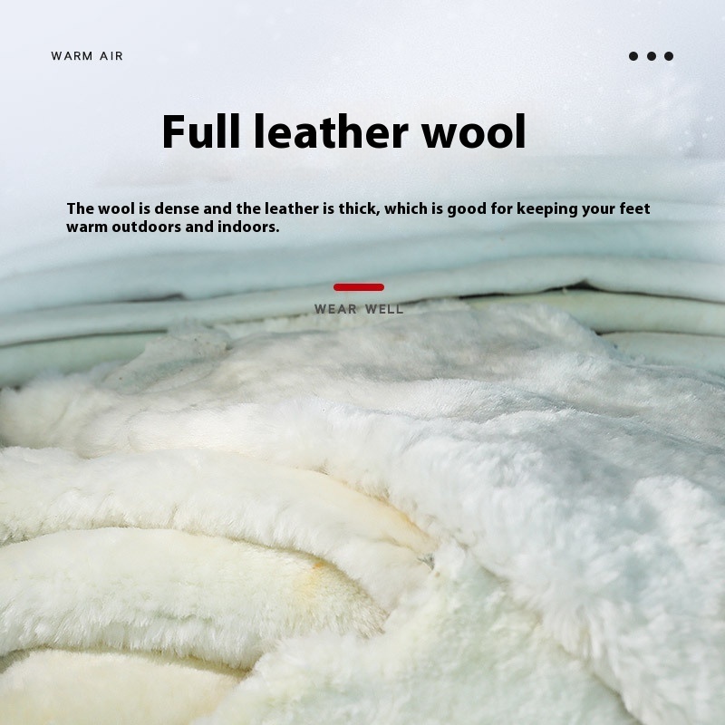 Warm Fur Integrated Wool Boots Waterproof Non-slip Platform Cotton Shoes - Image 4