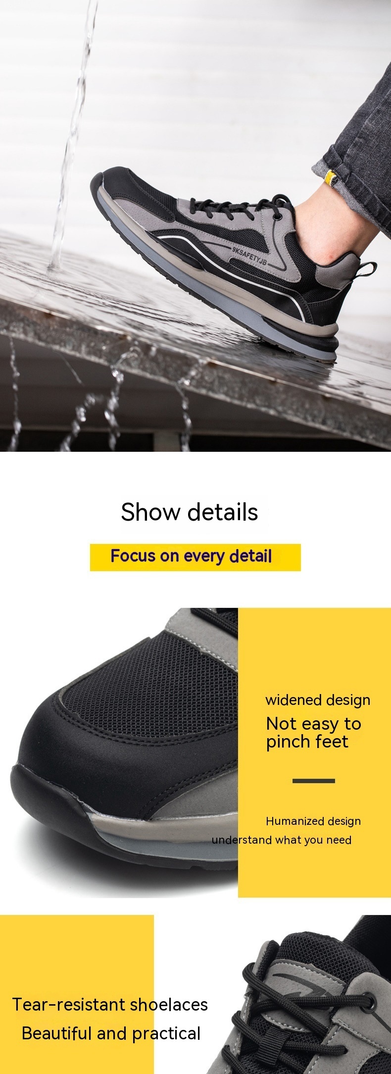 Men's Breathable Seasonal Lightweight And Wear-resistant Work Shoes — изображение 4