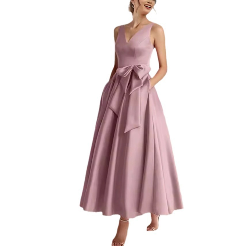 Birthday Party Host V-neck Socialite Daily Wearable Slimming Dress – Bild 5