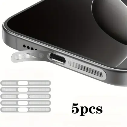 5Pcs Metal Dustproof Net Sticker For iPhone 16 Pro 15 14 13 12 Series Earpiece Speaker Hole Anti-dust Mesh Protector Compatible