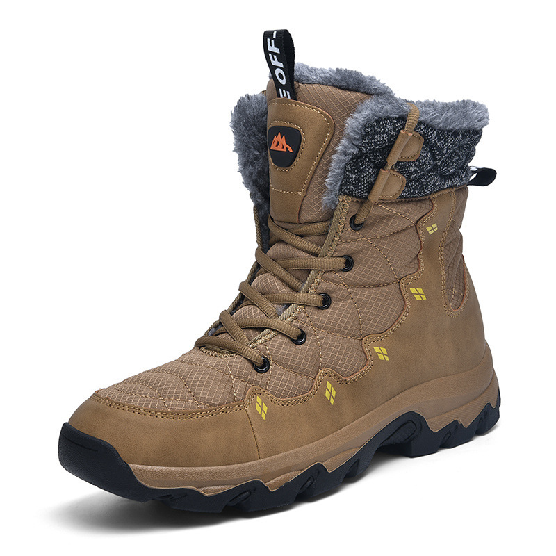 Men's Thick-soled Daily Outdoor Fleece-lined High-top Boots - Image 5