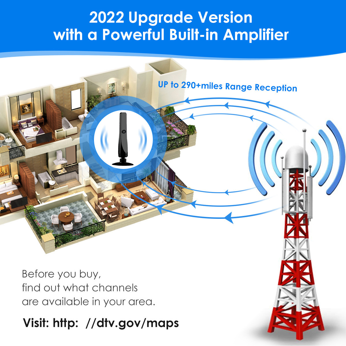 HDTV Vertical Suction Cup Ground Wave Digital TV Antenna High-definition DVB-T2 - Image 4