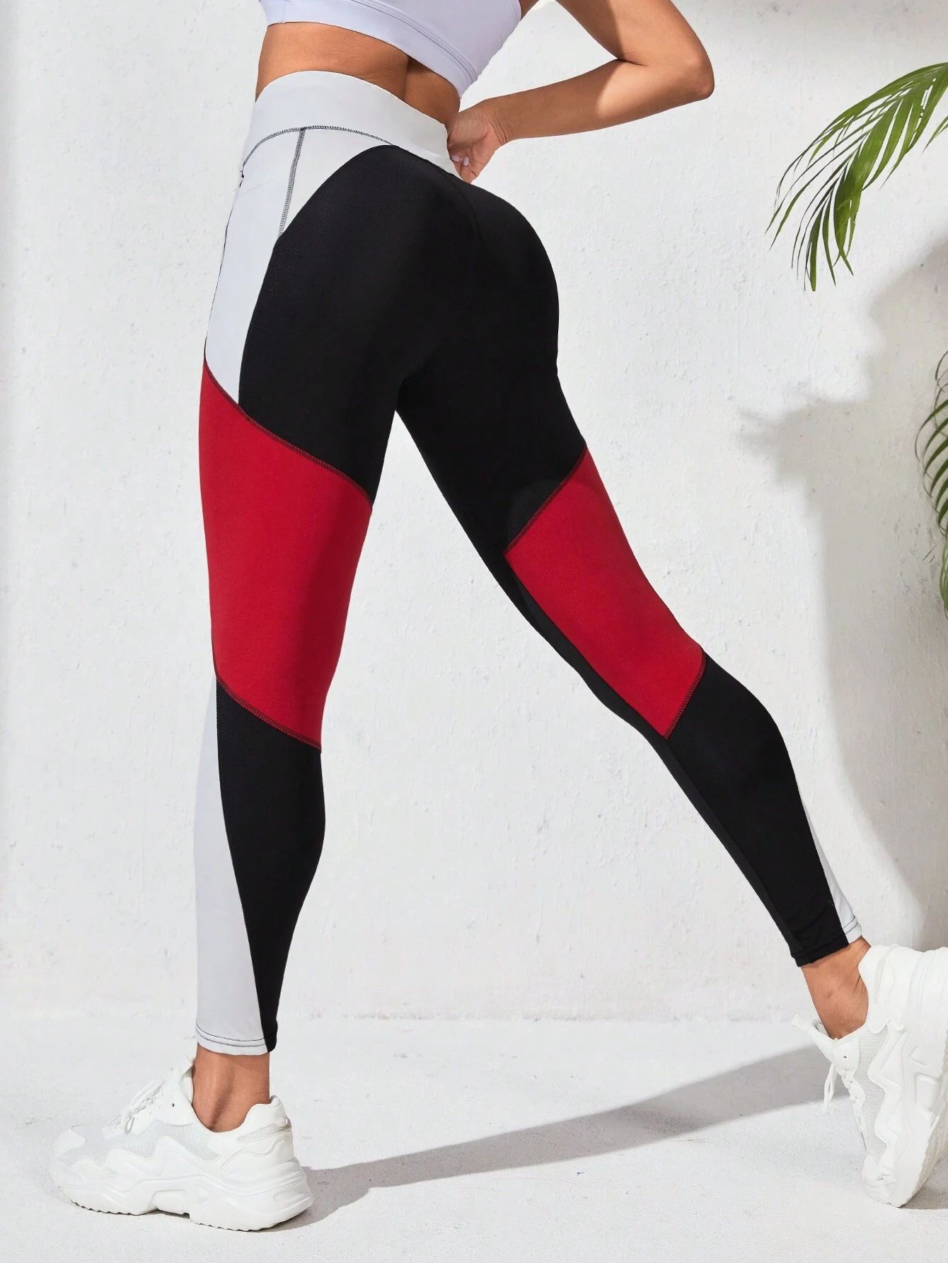 Yoga Pants European And American Stitching Running Pants Women – Bild 4