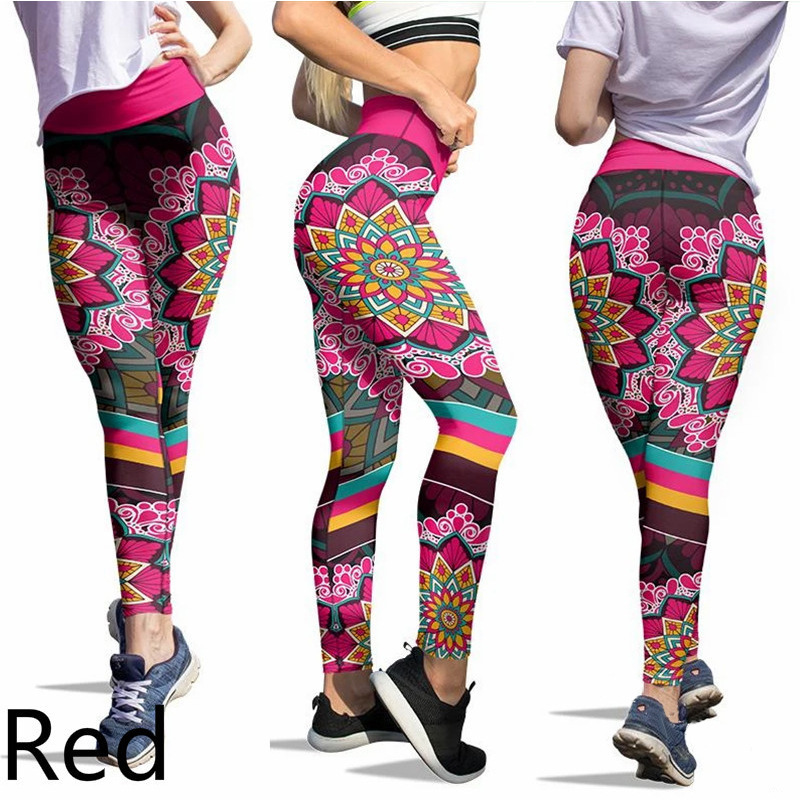 Slim-fit Printed Trousers Yoga Pants — изображение 7