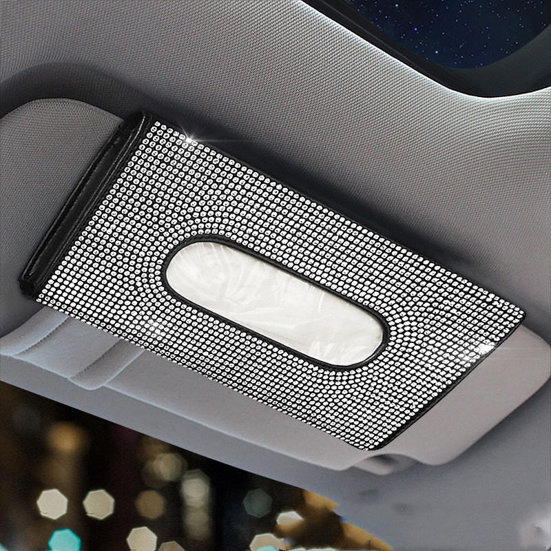 Hanging Car Tissue Box Diamond Creative Decorative Sun Visor - Image 6