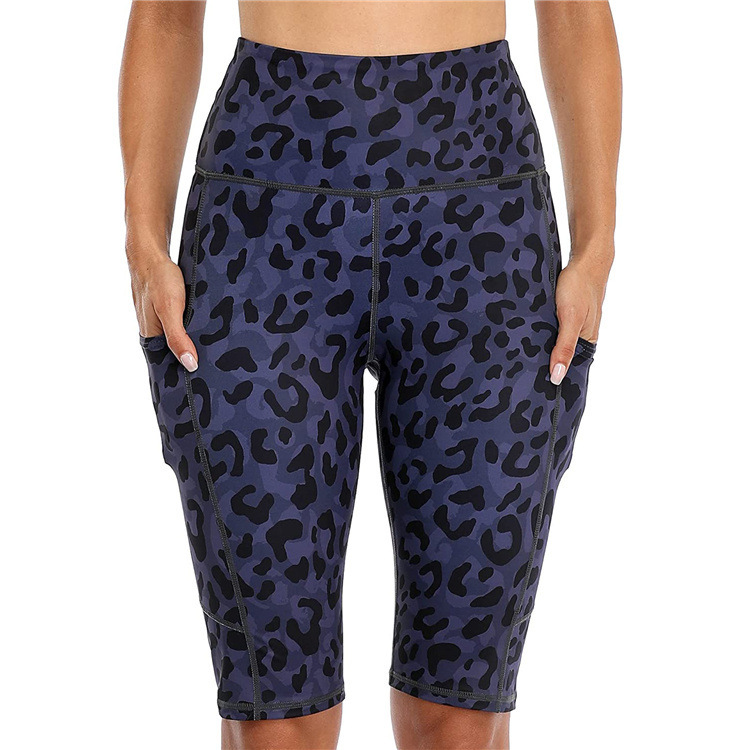Women's Fashion Casual Leopard Print Printed High Waist High Stretch Yoga Pants - Image 6