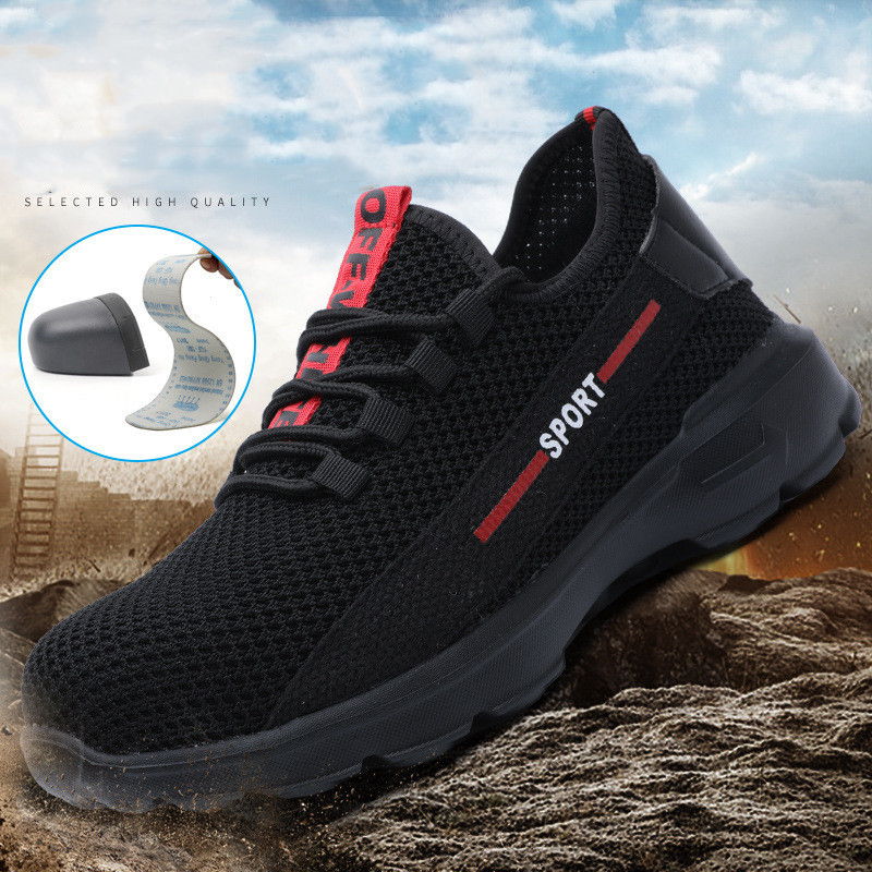 Breathable, Anti-smash And Anti-puncture Lightweight Fly-woven Safety Shoes — изображение 5