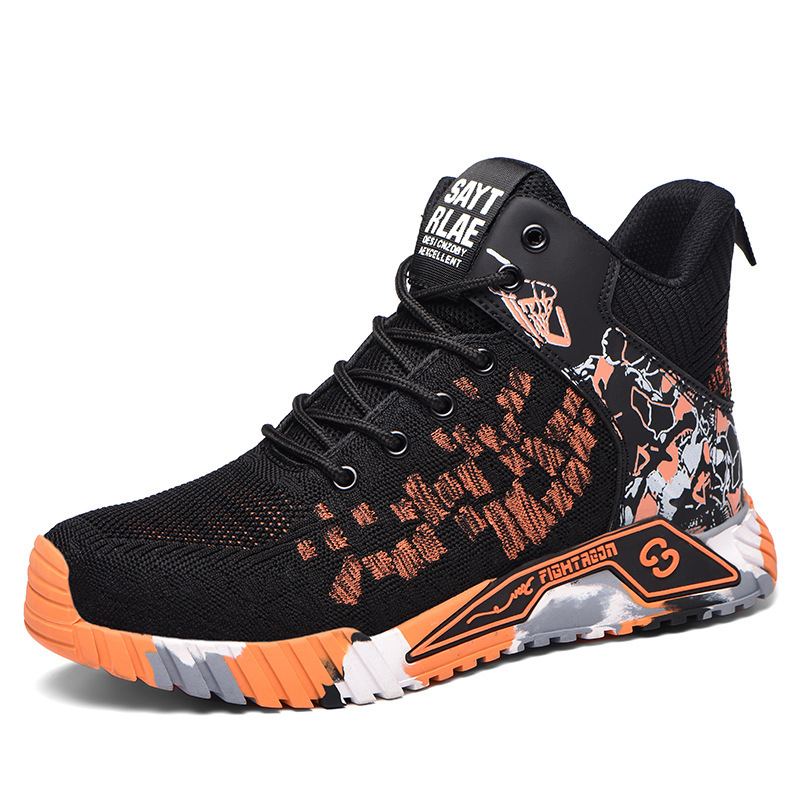 Flyknit Breathable Safety Shoes Lightweight Steel Toe Cap Anti-piercing Protective - Image 5