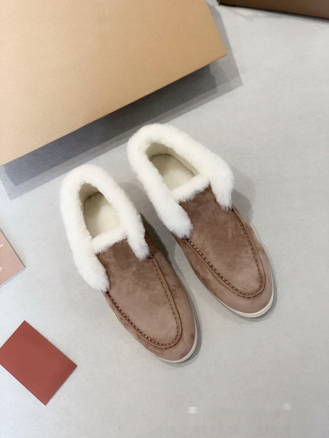 Wool Snow Leather Short Boots Fleece Lined Padded Warm Keeping - Image 10