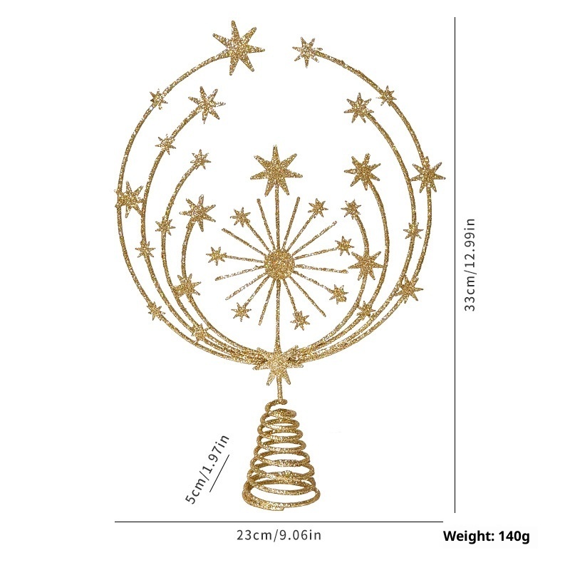 Eight Awn Star Champagne Christmas Decoration Ornaments - Image 6