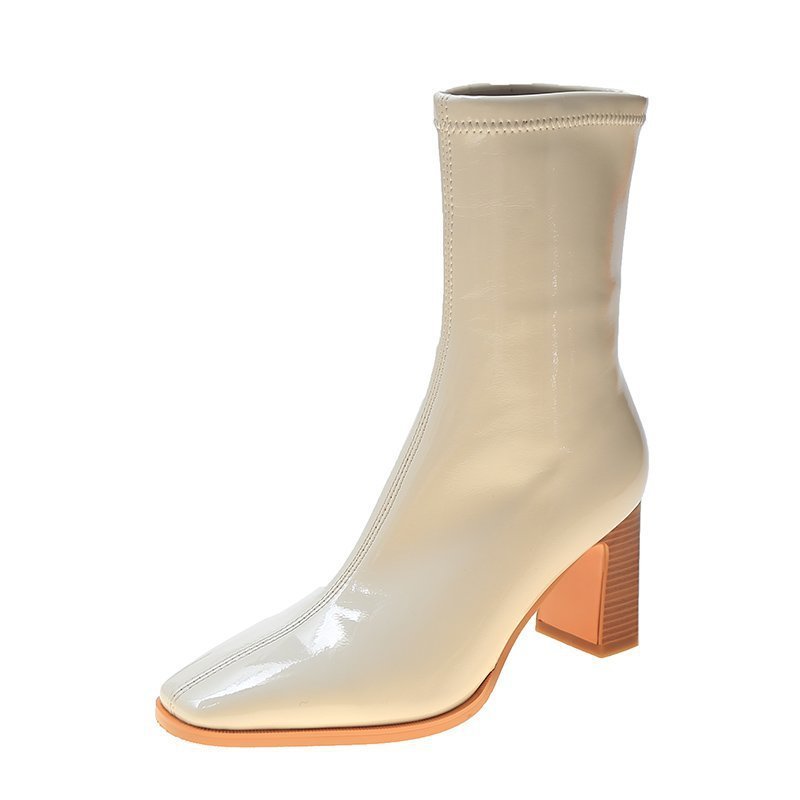 White French Style Autumn And Winter Mid-calf Fashion Snow Boots - Image 5