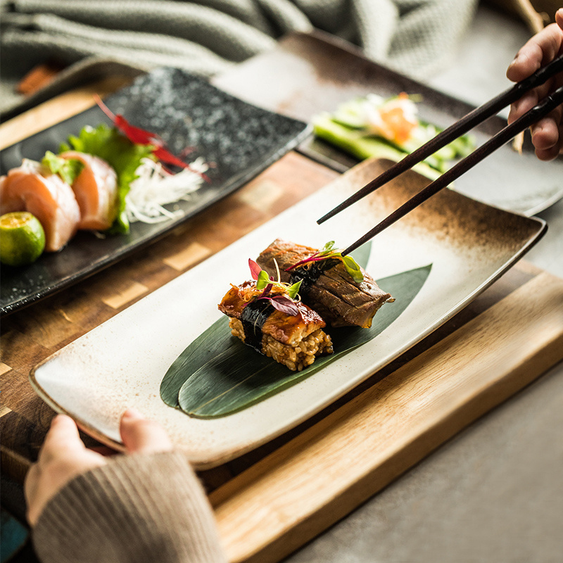 Japanese Ceramic Plates Sushi Dish Tableware Tray Cutlery — изображение 5