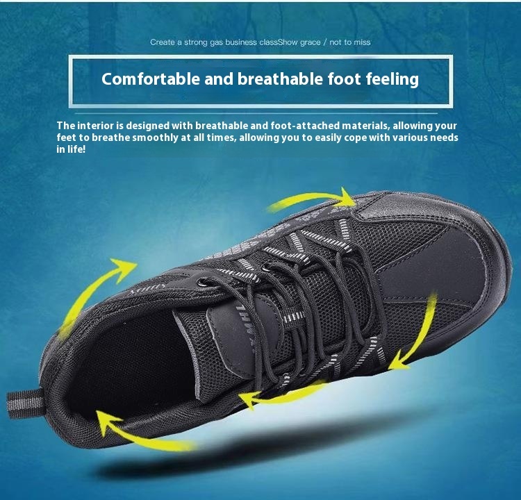 Summer Plus Size Leisure Sports Outdoor Hiking Work Men's Shoes — изображение 9