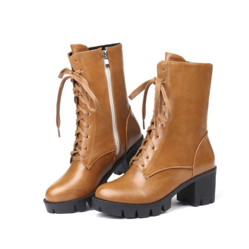 Women's European And American Taiwan Platform Martin Boots - Image 4
