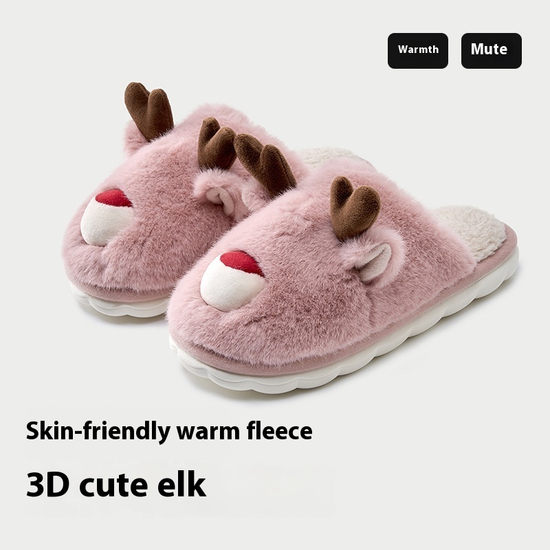 Cartoon Cotton Slippers Inner Velvet Insulated Cotton-padded Shoes — изображение 2